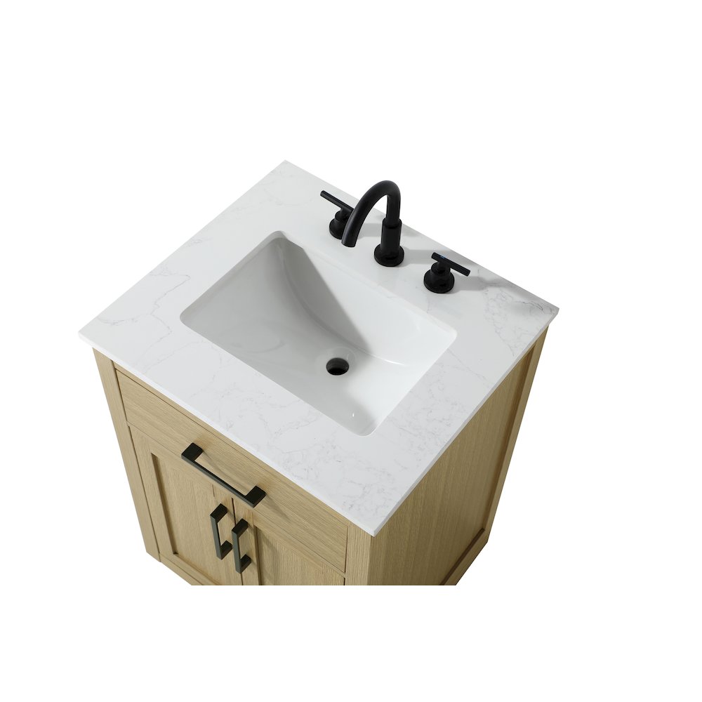 Alden 24 Inch Single Bathroom Vanity In Honey Brown