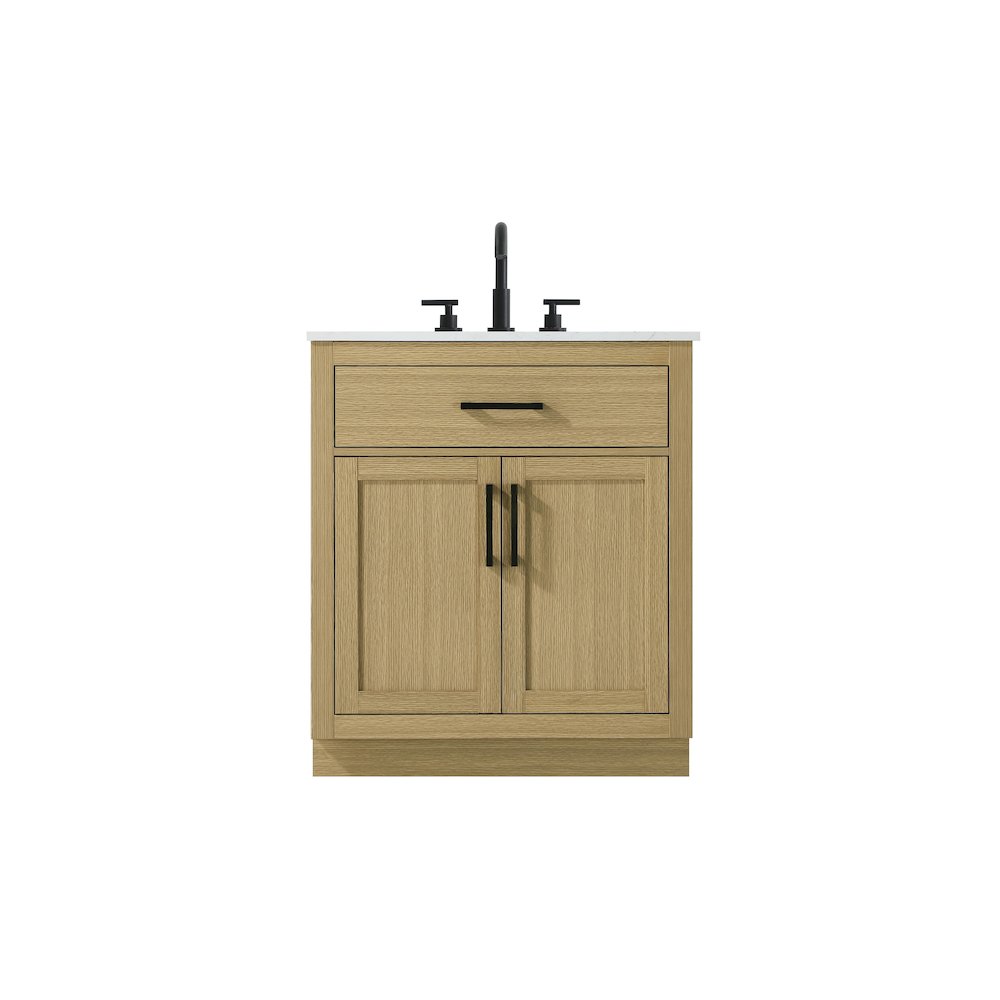Alden 30 Inch Single Bathroom Vanity In Honey Brown