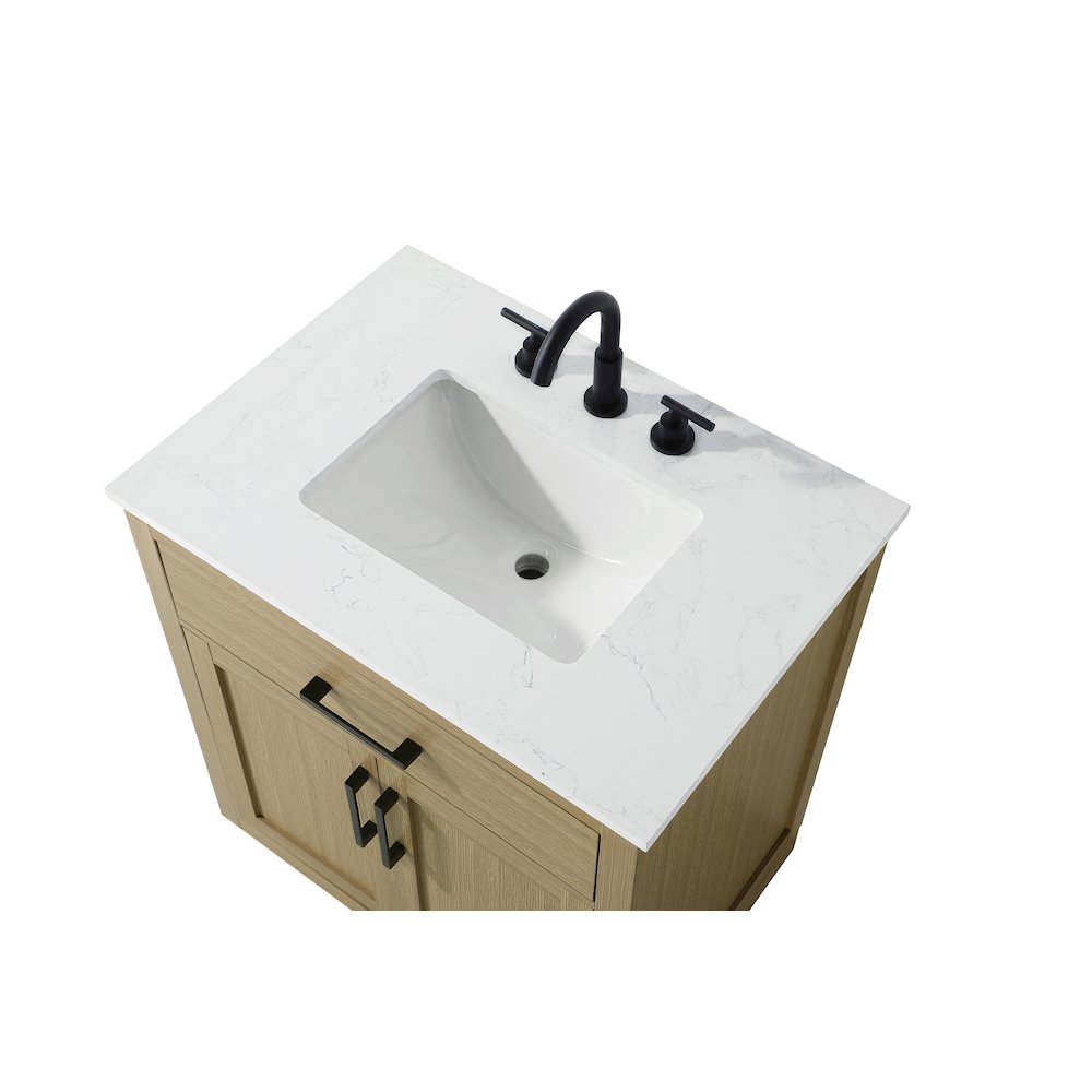 Alden 30 Inch Single Bathroom Vanity In Honey Brown