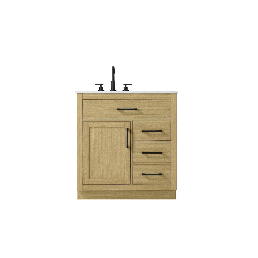 Alden 32 Inch Single Bathroom Vanity In Honey Brown