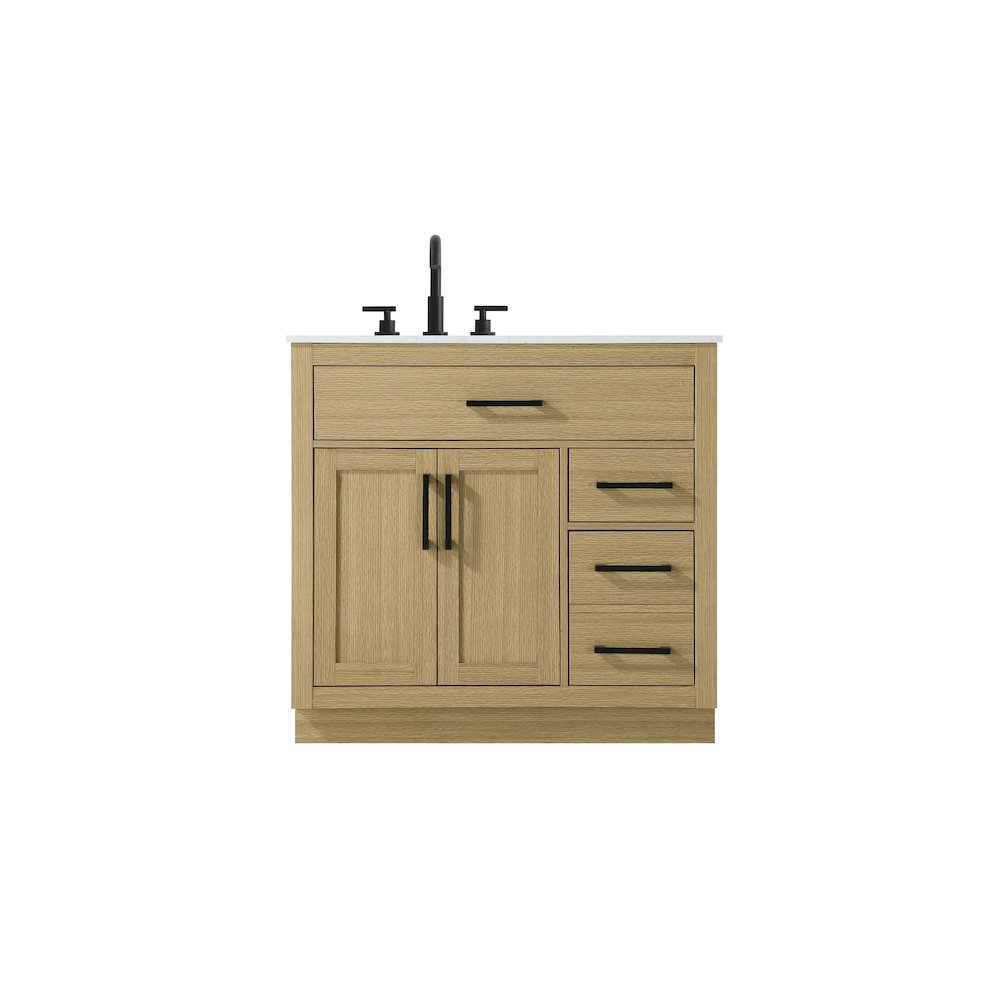 Alden 36 Inch Single Bathroom Vanity In Honey Brown