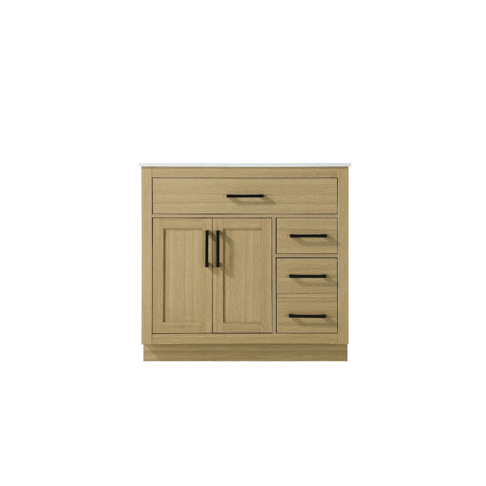 Alden 36 Inch Single Bathroom Vanity In Honey Brown