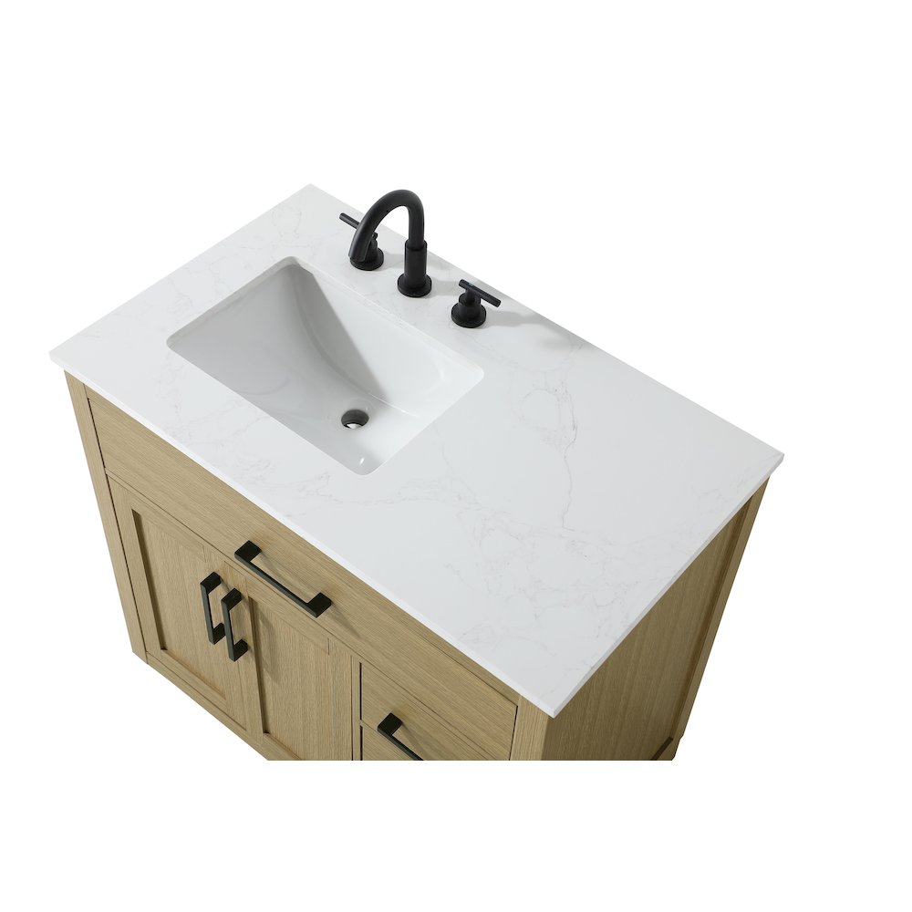 Alden 36 Inch Single Bathroom Vanity In Honey Brown