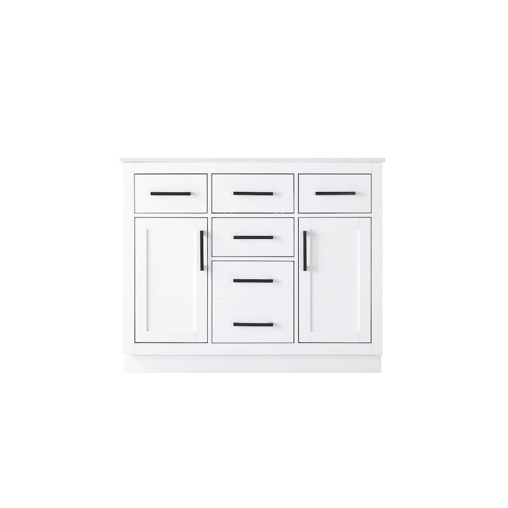 Alden 42 Inch Single Bathroom Vanity In White
