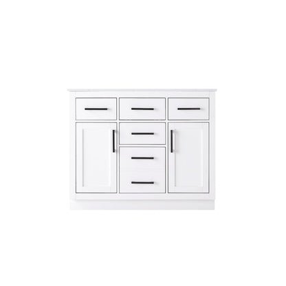 Alden 42 Inch Single Bathroom Vanity In White