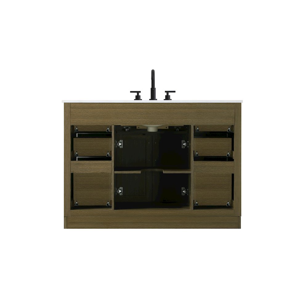 Alden 48 Inch Single Bathroom Vanity In Chestnut Brown