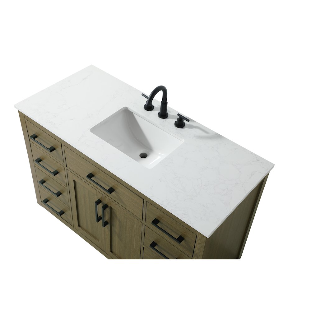 Alden 48 Inch Single Bathroom Vanity In Chestnut Brown