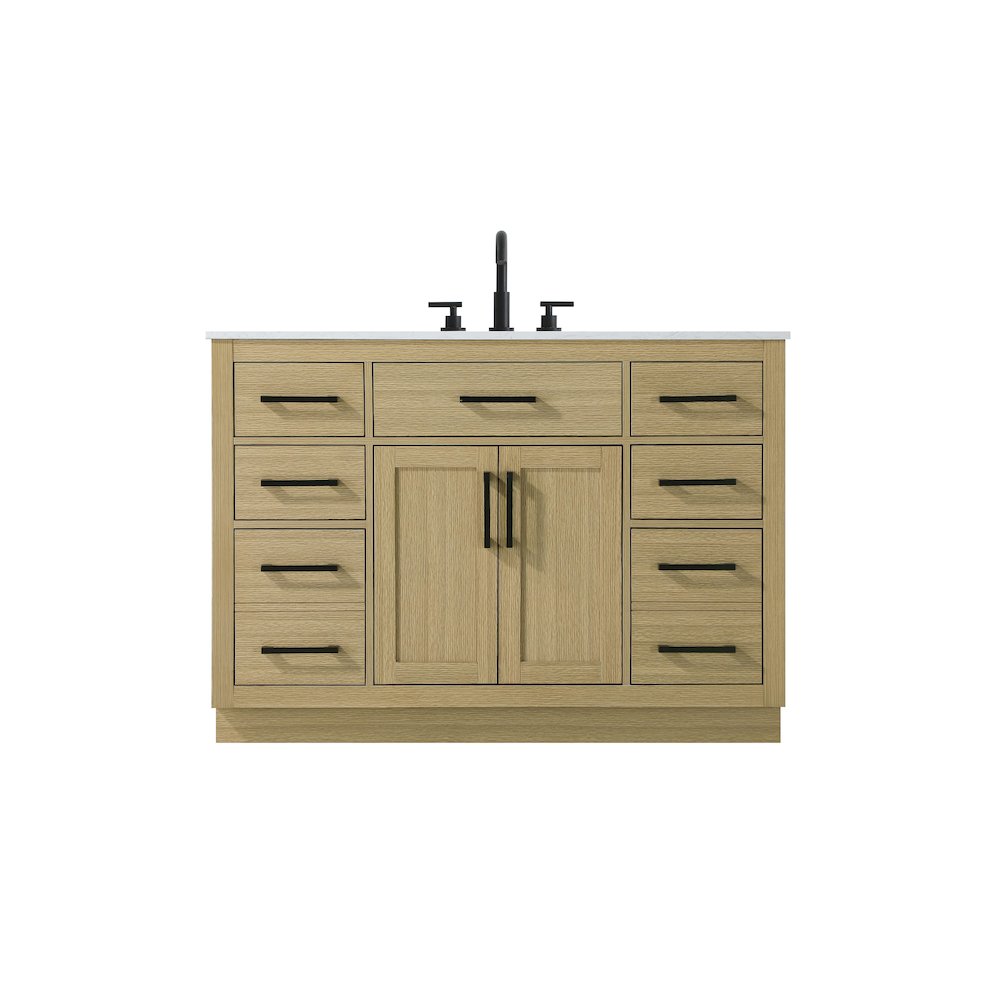 Alden 48 Inch Single Bathroom Vanity In Honey Brown