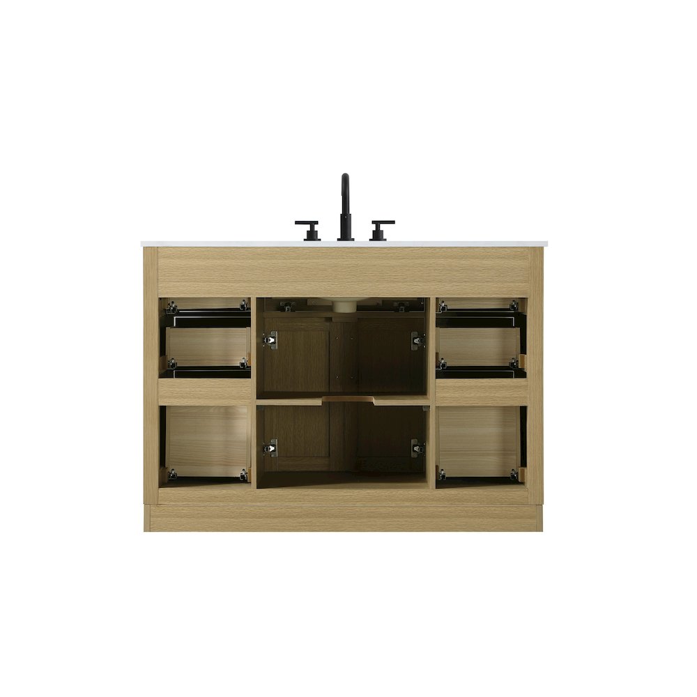 Alden 48 Inch Single Bathroom Vanity In Honey Brown