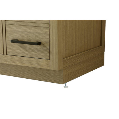 Alden 84 Inch Double Bathroom Vanity In Honey Brown