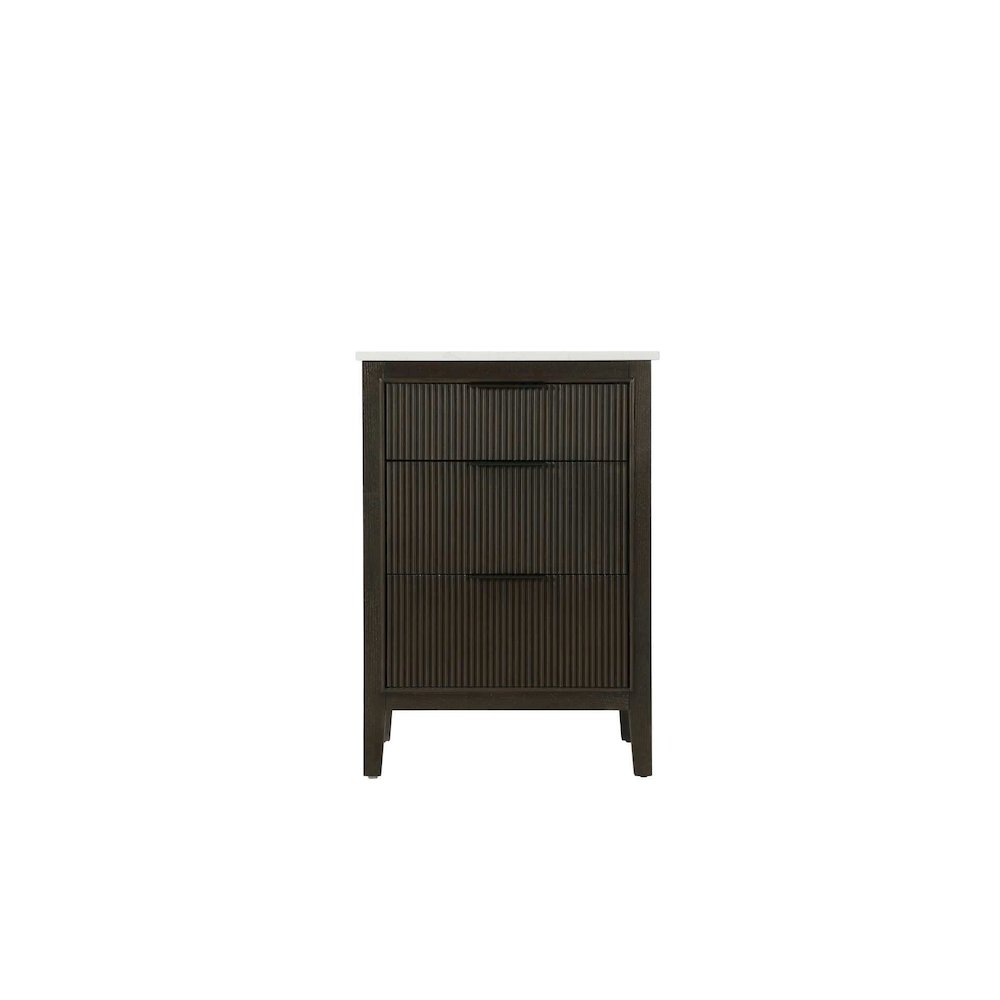 24 inch Single Bathroom Vanity in Chocolate Oak