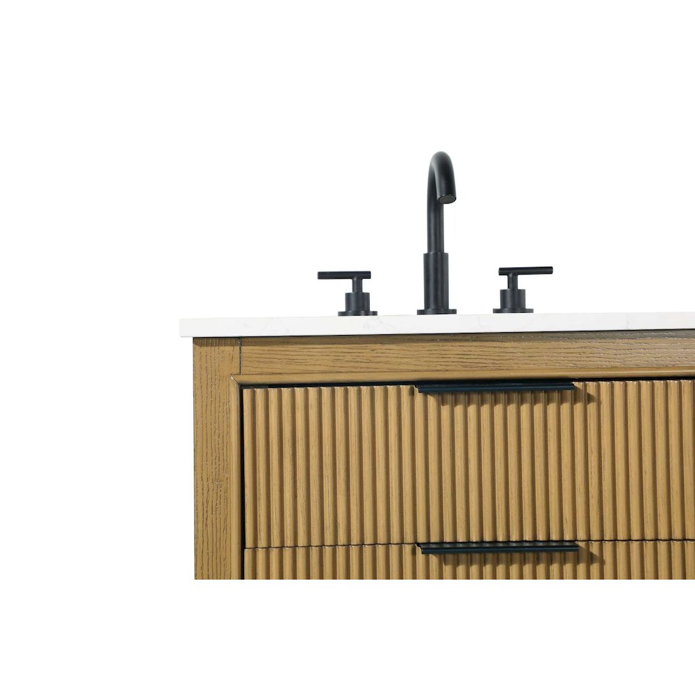 24 inch Single Bathroom Vanity in Honey Teak
