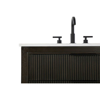 30 inch Single Bathroom Vanity in Chocolate Oak