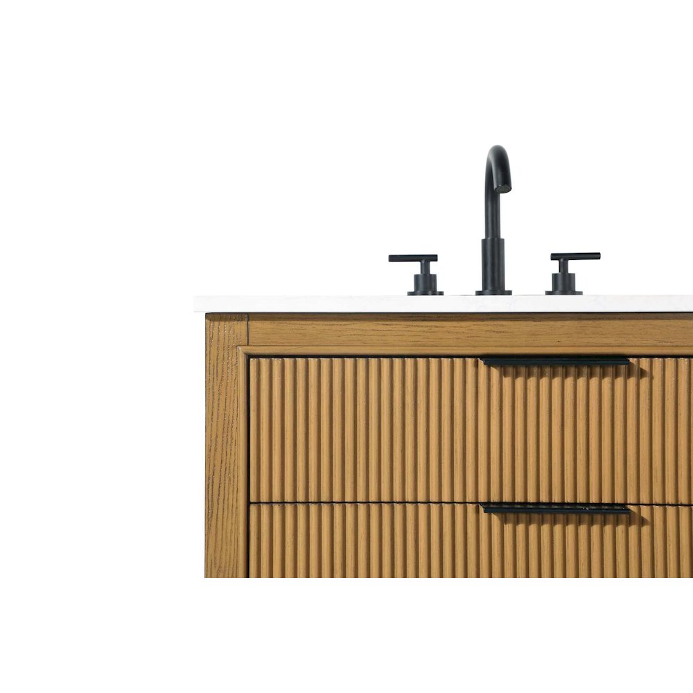 30 inch Single Bathroom Vanity in Honey Teak