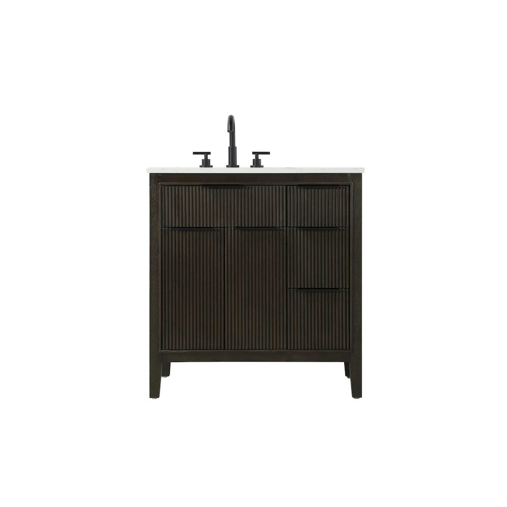 32 inch Single Bathroom Vanity in Chocolate Oak