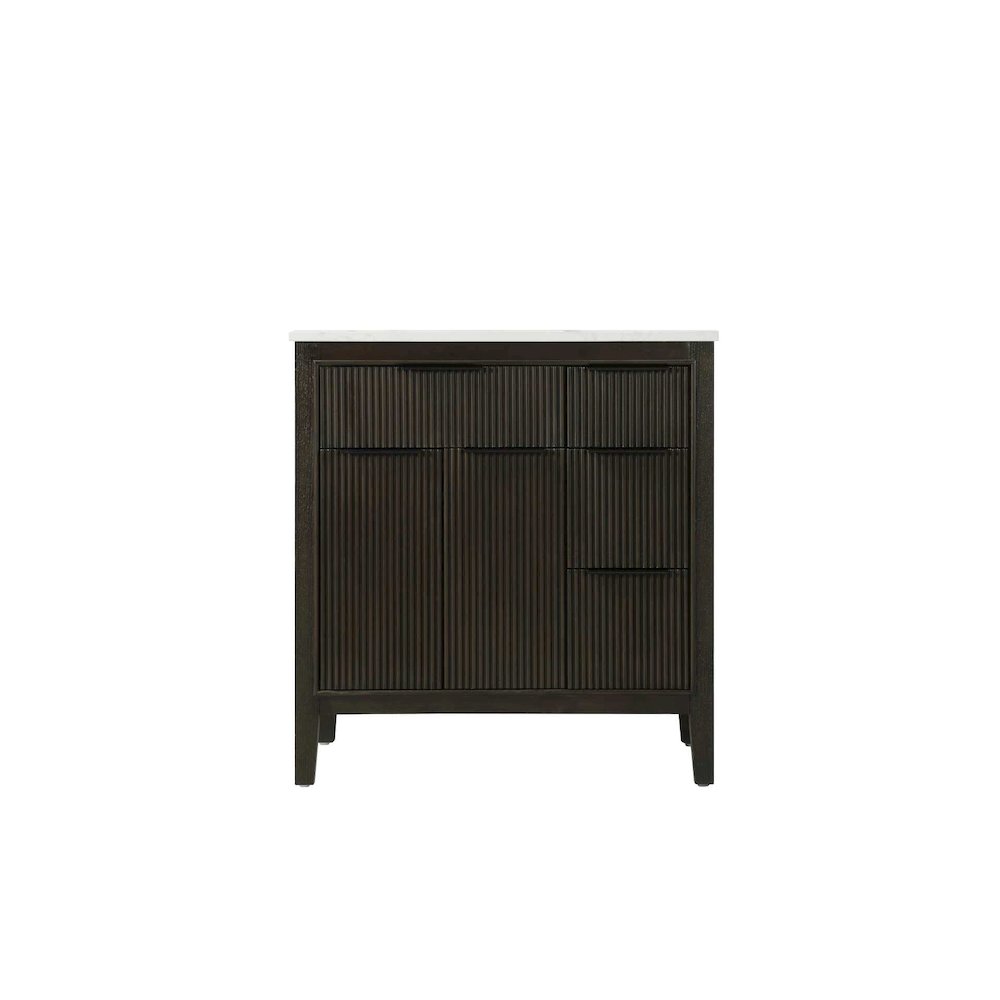 32 inch Single Bathroom Vanity in Chocolate Oak