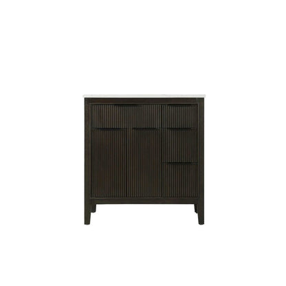 32 inch Single Bathroom Vanity in Chocolate Oak