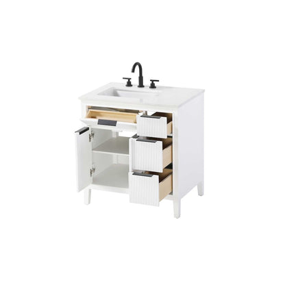 32 inch Single Bathroom Vanity in White