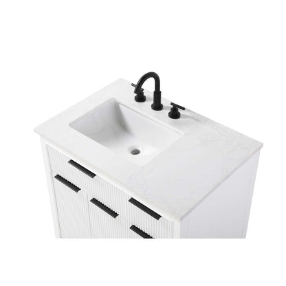 32 inch Single Bathroom Vanity in White