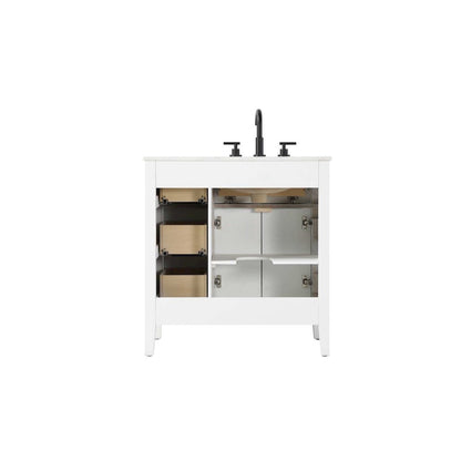 32 inch Single Bathroom Vanity in White