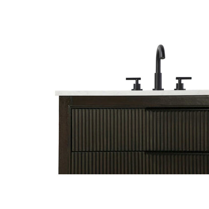 36 inch Single Bathroom Vanity in Chocolate Oak
