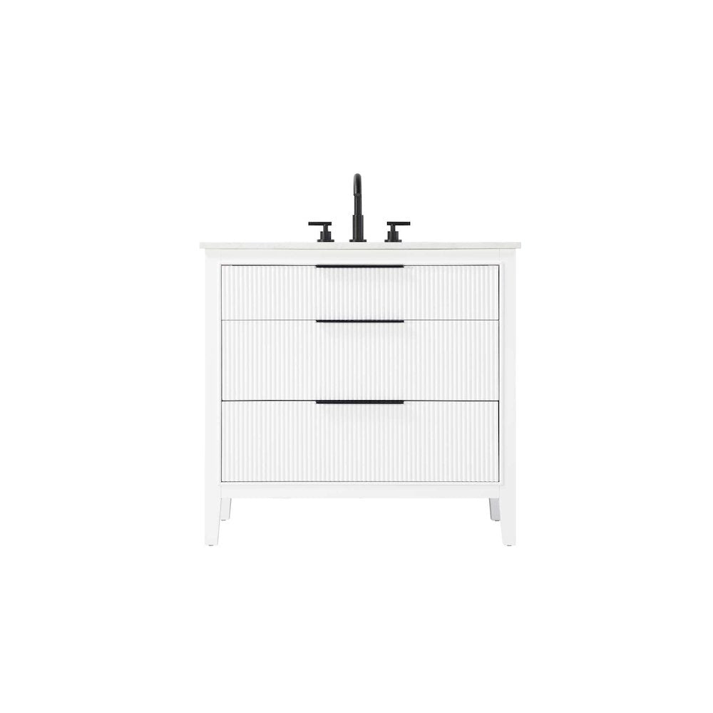 36 inch Single Bathroom Vanity in White