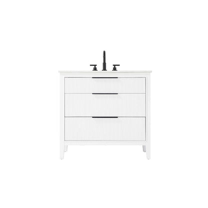 36 inch Single Bathroom Vanity in White