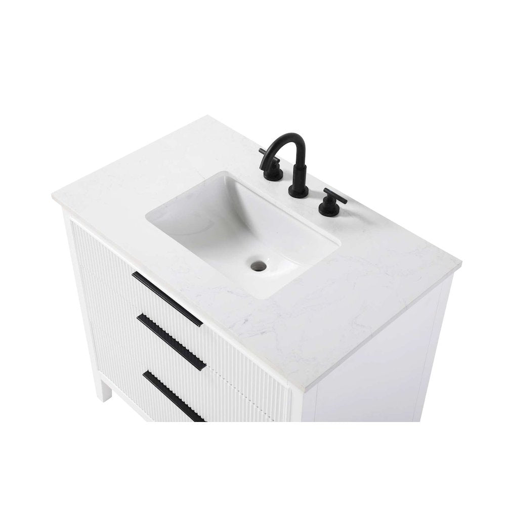 36 inch Single Bathroom Vanity in White