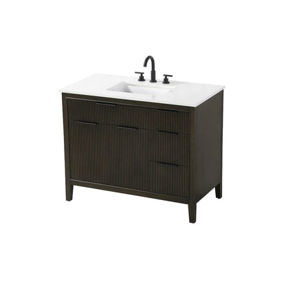 42 inch Single Bathroom Vanity in Chocolate Oak