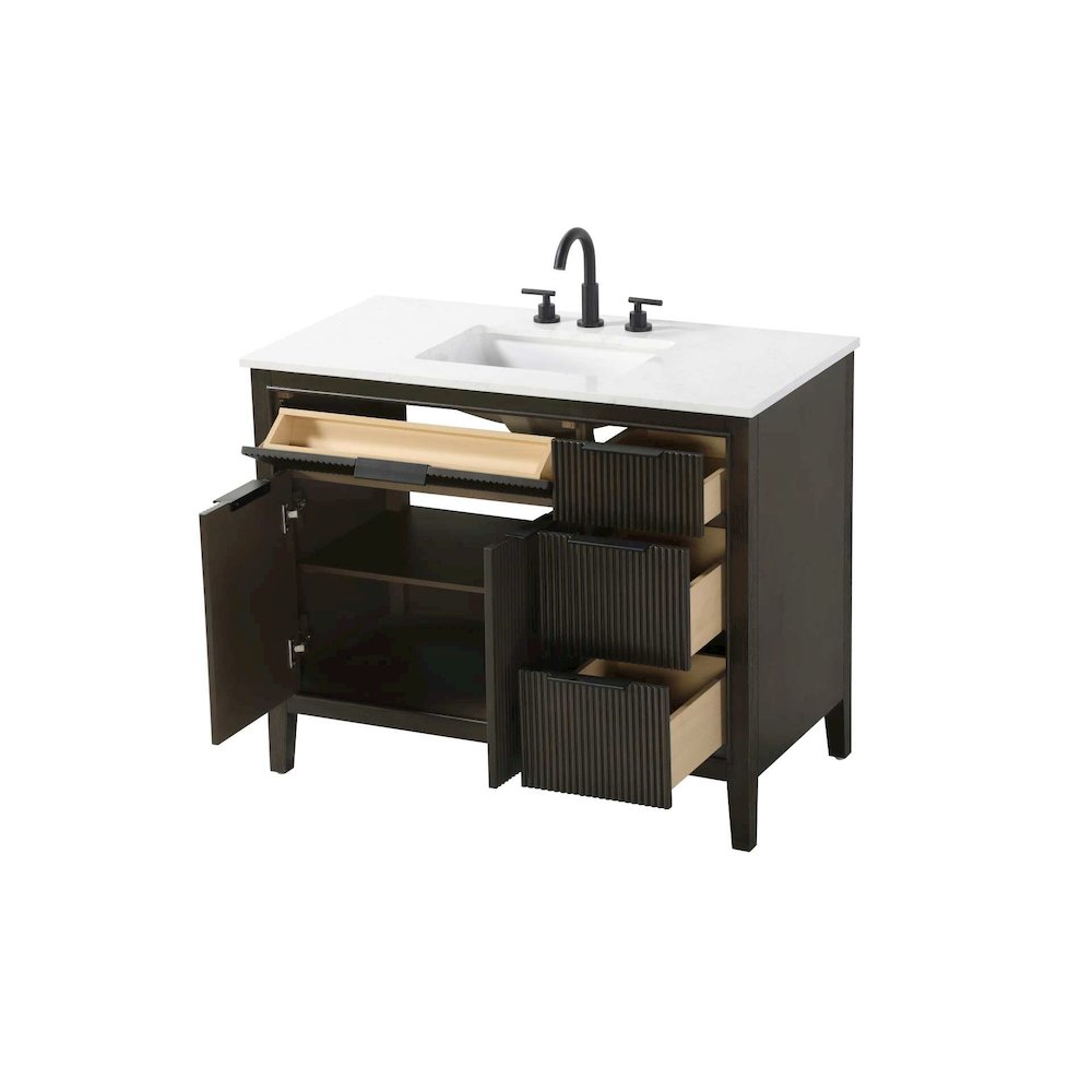 42 inch Single Bathroom Vanity in Chocolate Oak