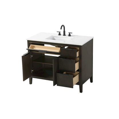 42 inch Single Bathroom Vanity in Chocolate Oak