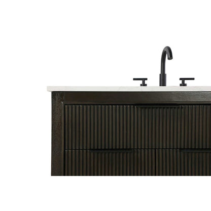 42 inch Single Bathroom Vanity in Chocolate Oak