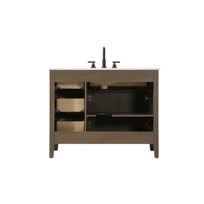 42 inch Single Bathroom Vanity in Chocolate Oak