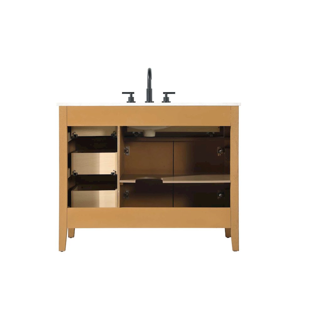 42 inch Single Bathroom Vanity in Honey Teak