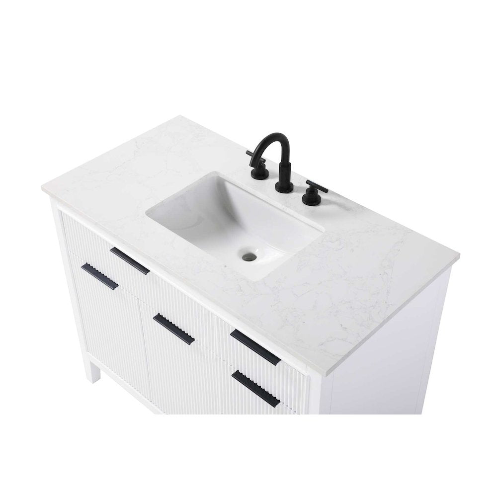 42 inch Single Bathroom Vanity in White