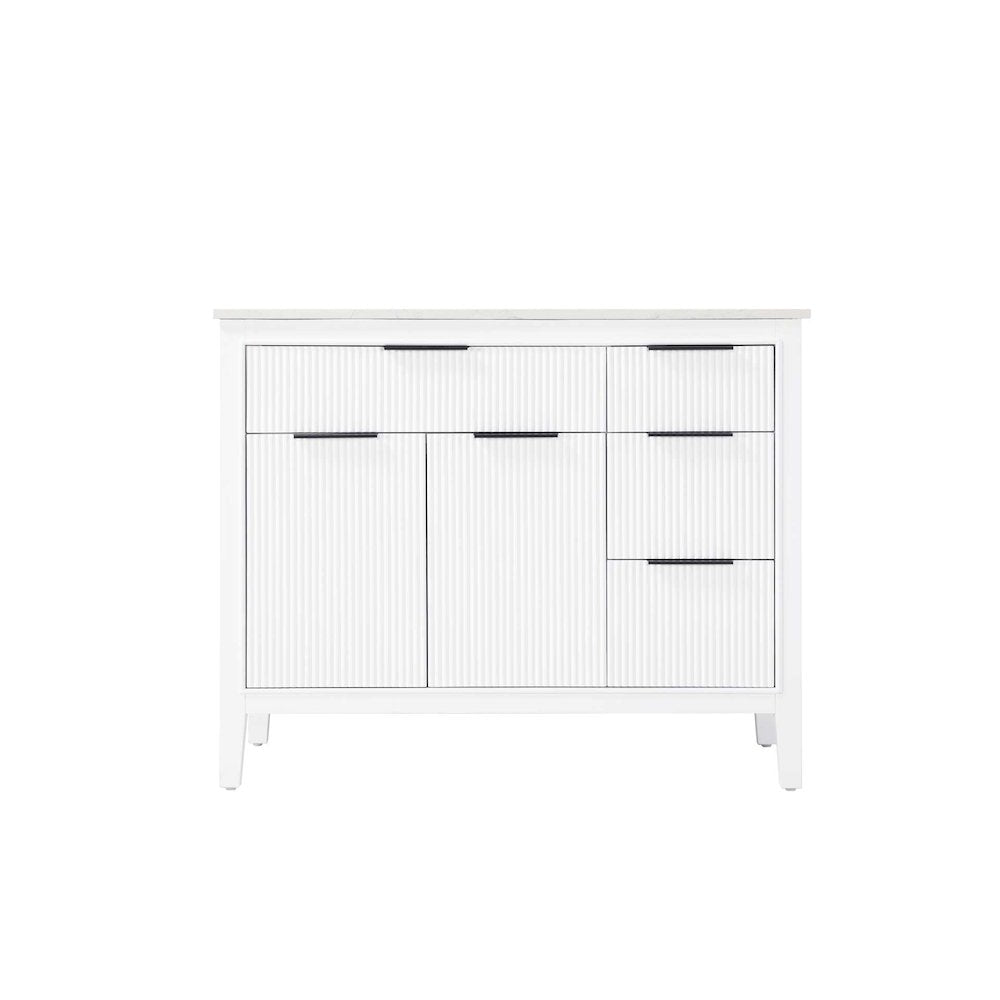 42 inch Single Bathroom Vanity in White