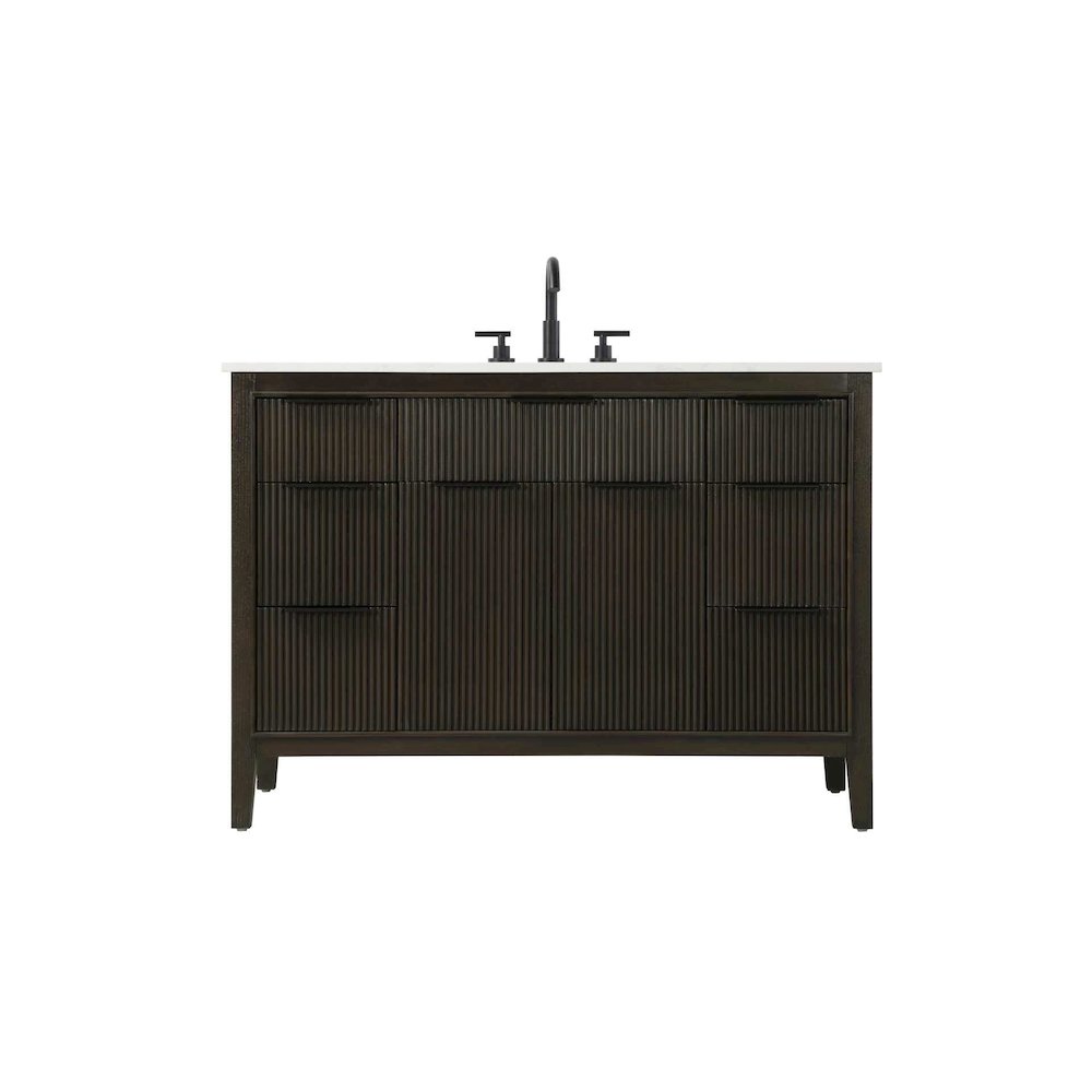 48 inch Single Bathroom Vanity in Chocolate Oak