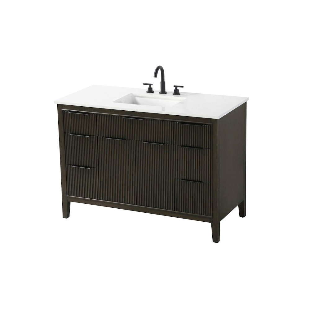 48 inch Single Bathroom Vanity in Chocolate Oak