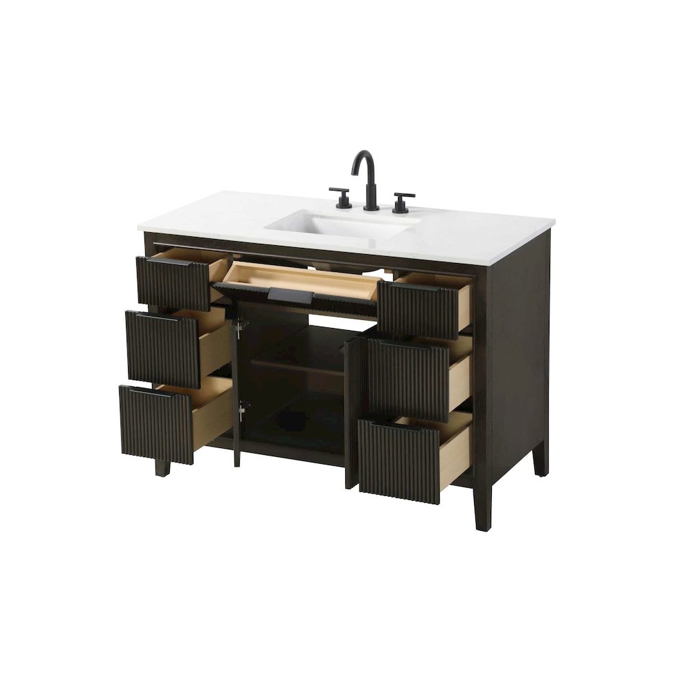 48 inch Single Bathroom Vanity in Chocolate Oak