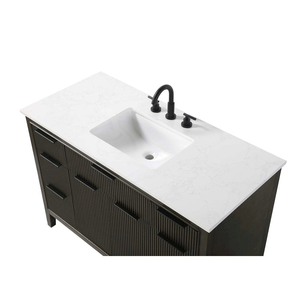 48 inch Single Bathroom Vanity in Chocolate Oak