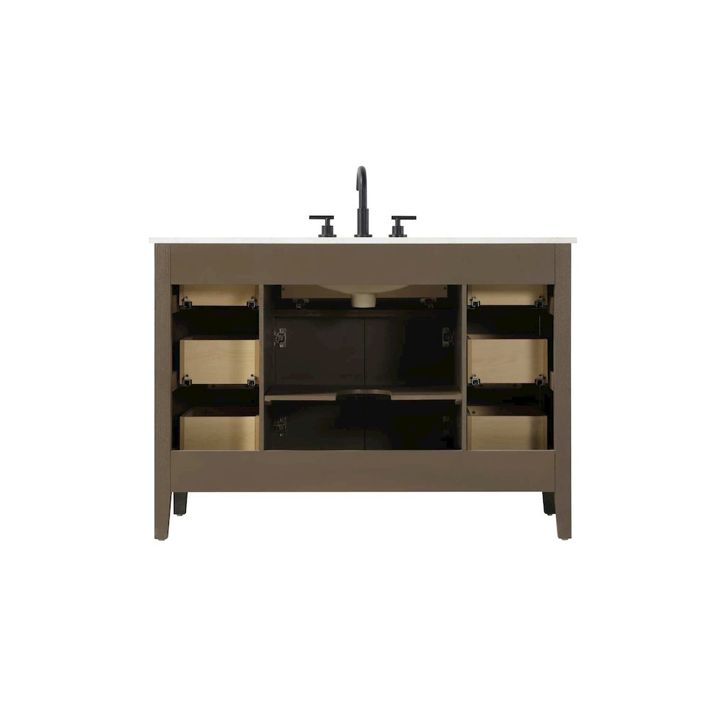 48 inch Single Bathroom Vanity in Chocolate Oak