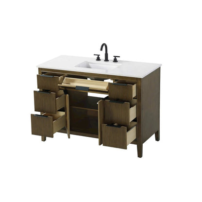 48 inch Single Bathroom Vanity in Hazel Oak