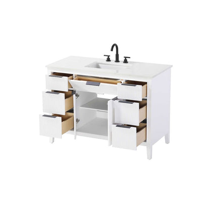 48 inch Single Bathroom Vanity in White