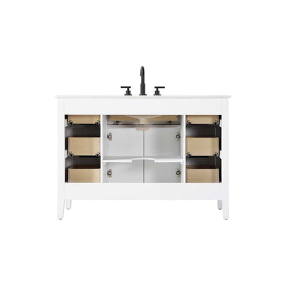 48 inch Single Bathroom Vanity in White