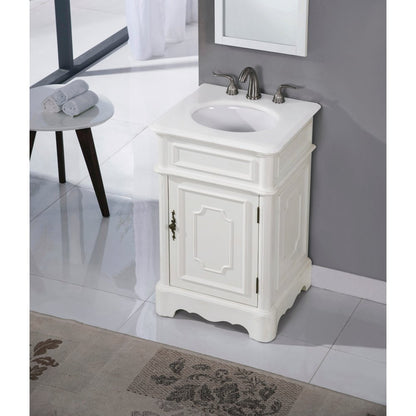 21 inch Single Bathroom vanity in Antique White