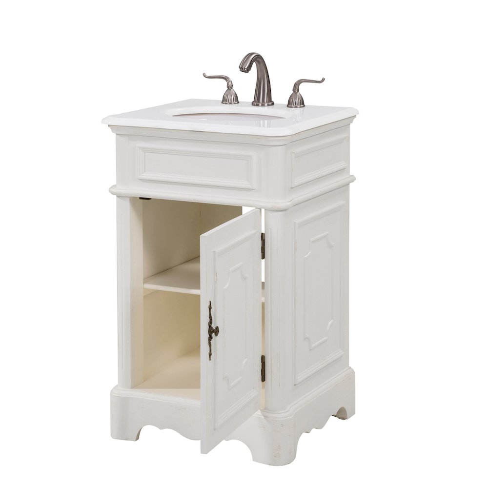 21 inch Single Bathroom vanity in Antique White