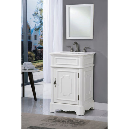 21 inch Single Bathroom vanity in Antique White