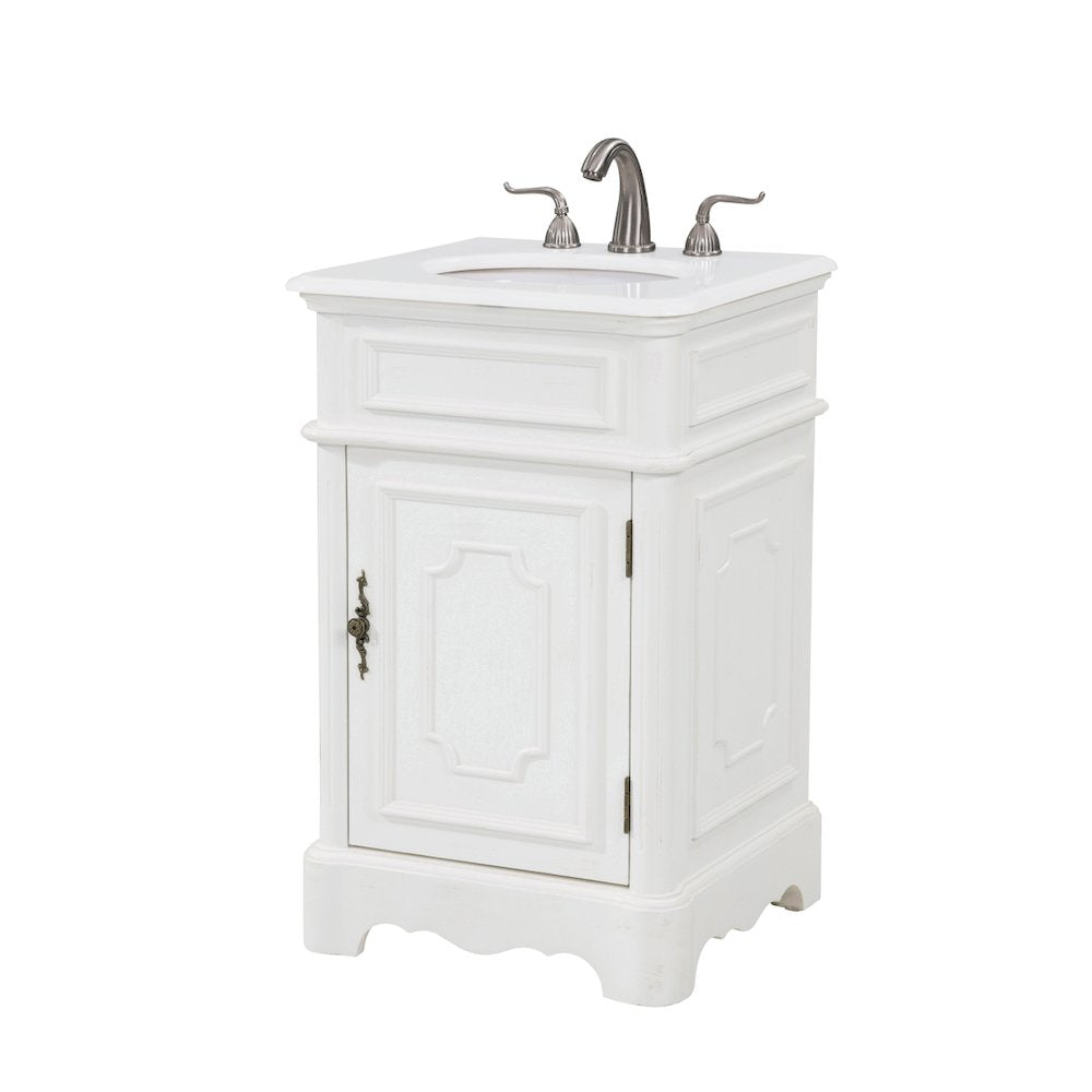 21 inch Single Bathroom vanity in Antique White