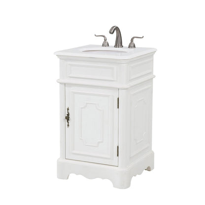 21 inch Single Bathroom vanity in Antique White