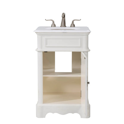 21 inch Single Bathroom vanity in Antique White